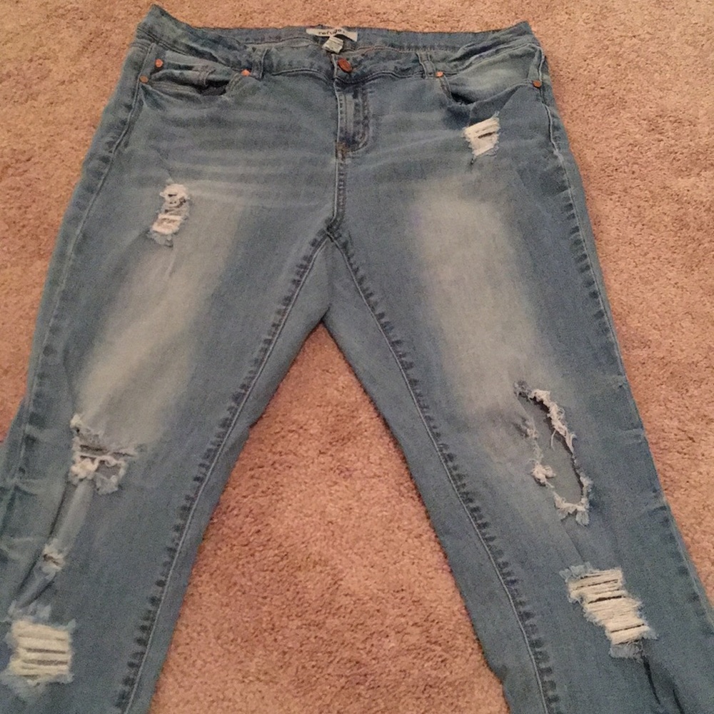 Distressed jeans